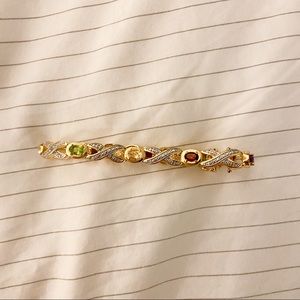 Multi stone gold bracelet